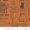 Fabric Moda Pumpkin Vintage Newspaper Home Sweet Haunt by the Quarter Yard 20910-14